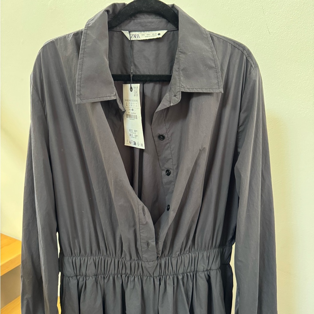 Zara Women’s Charcoal Lightweight Maxi Dress - NWT - Picture 5 of 5